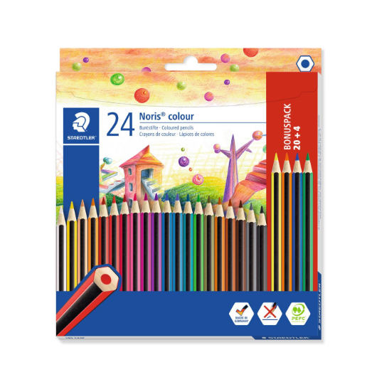 Crayons de couleur 20+4